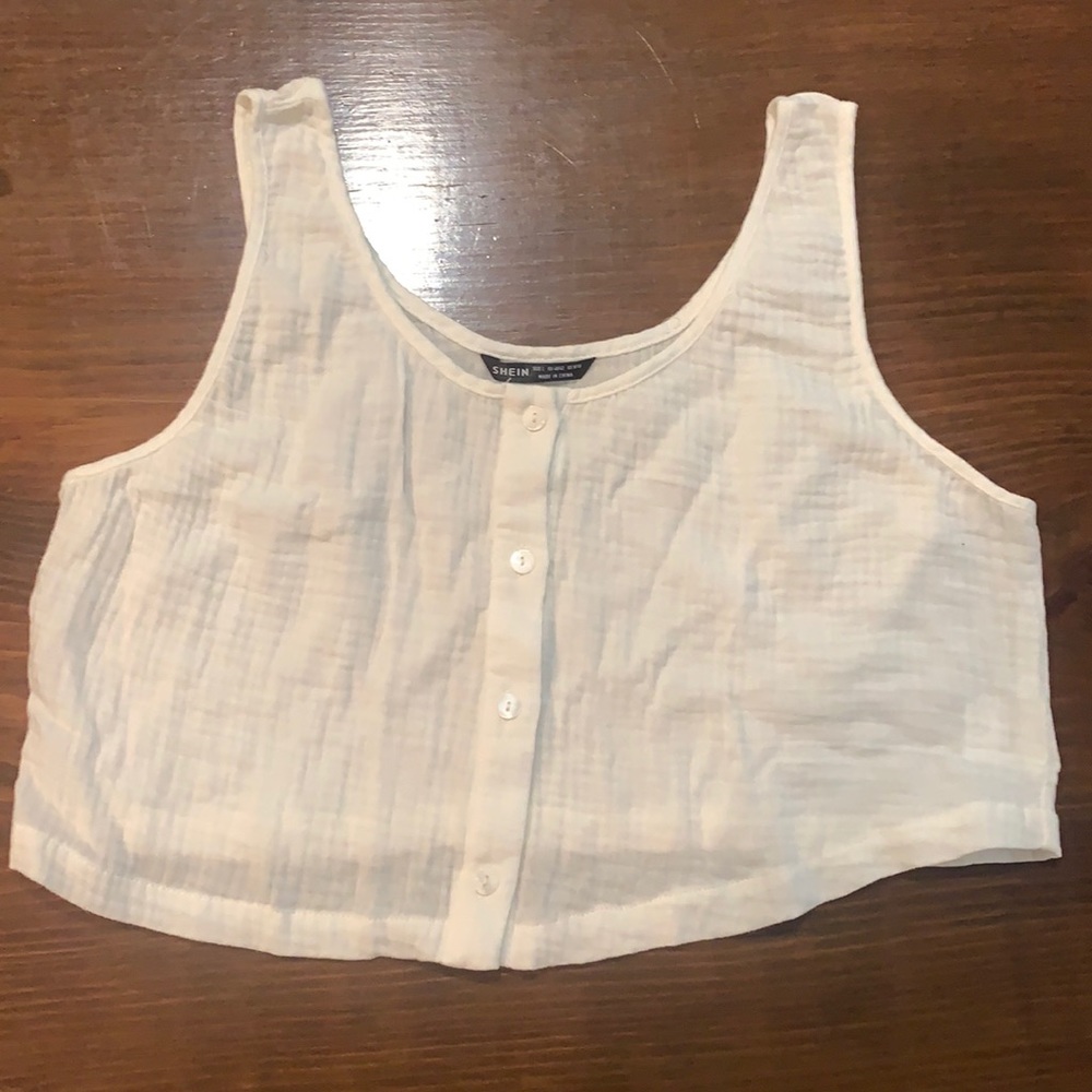 🌵3/$15 🌵 Shein white crop top - Picture 1 of 2